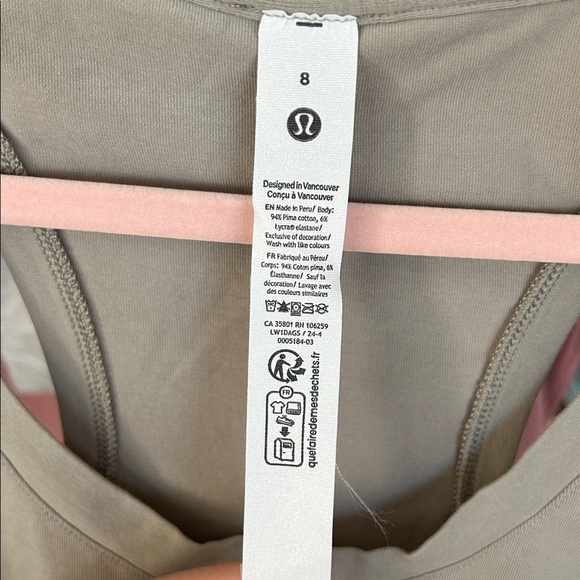Lululemon Love Tank. Size 8. PTP 17”. See description. - Picture 3 of 7